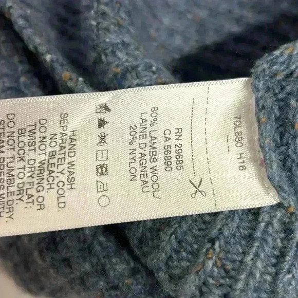 Pendleton blue turtleneck sweater size medium 80% lambswool - Picture 9 of 9